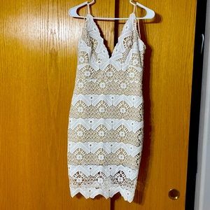 Lulus, size medium, white lace dress